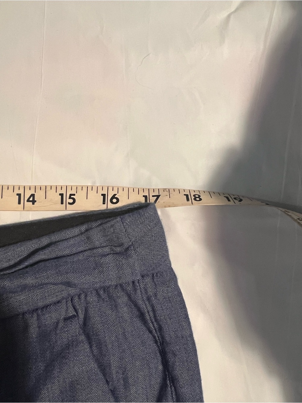 Banana Republic Avery Tie Waist Pants Chambray Cotton 12 Coastal Grandmother - Picture 6 of 8